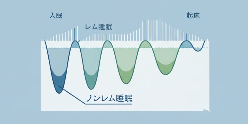 レム睡眠とノンレム睡眠の図